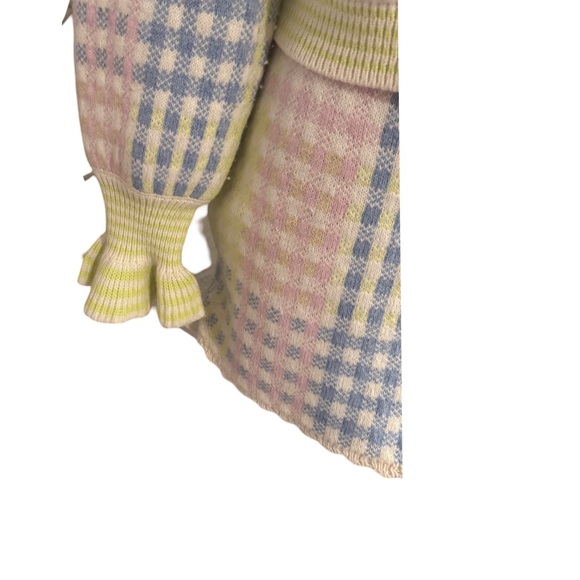 LOVE SHACK FANCY PASTEL cashmere Knit Cardigan and Skirt Set - Picture 3 of 4